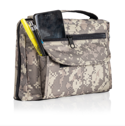 Extreme Pak Bible Cover With Extra Zippered Compartments, To Protect The Good Book, Digital Camouflage