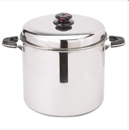 Precise Heat 24qt 12-Element ''Waterless'' Stockpot with Deep Steamer Basket