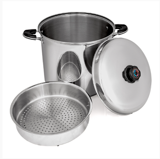 Precise Heat 30 Quart Waterless Stockpot with Steamer Basket  KTSP30