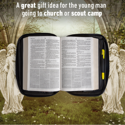 Extreme Pak Bible Cover With Extra Zippered Compartments, To Protect The Good Book, Digital Camouflage