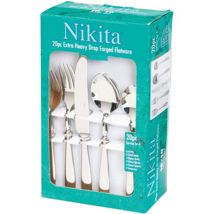 Nikita "Bistro" 20pc Forged 18/8 Stainless Steel Flatware Set  FW20